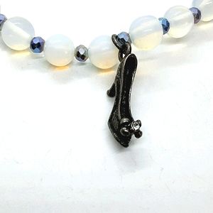 One size Opaque white glass beaded bracelet